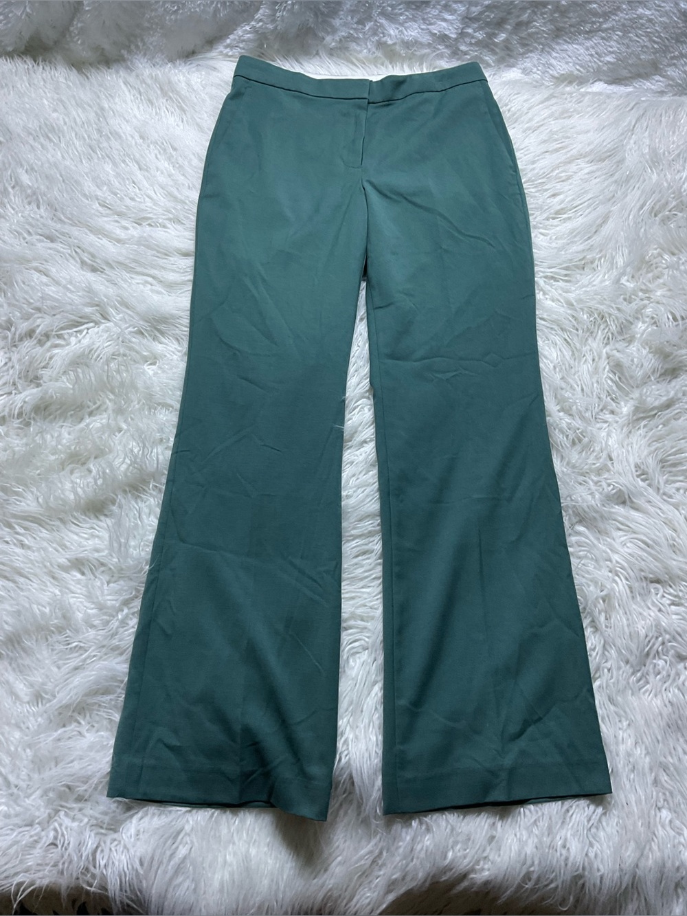 Ann Taylor Green Wide Leg Trousers